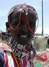 African with beaded jewelry