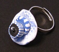 Rough polymer clay ring