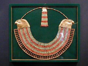 Egyptian collar with gold and beads