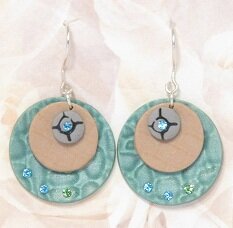 Mica shift polymer clay earrings